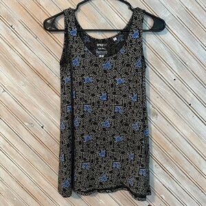 Keith Haring Artist Uniqlo SPRZNY Black and Blue Graphic Art Design Tank Top